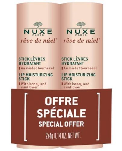 Nuxe Reve De Miel Комплект - Стик за устни, 2 х 4 g (Лимитирано) - 1