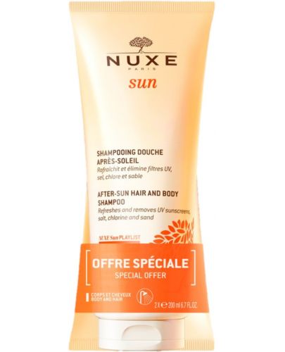 Nuxe Sun Комплект - Шампоан за коса и тяло за след слънце, 2 x 200 ml (Лимитирано) - 1