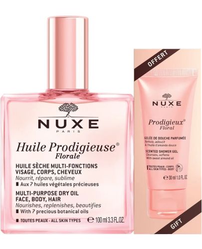 Nuxe Huile Prodigieuse & Prodigieux Комплект - Флорално масло и Душ гел, 100 + 30 ml - 1