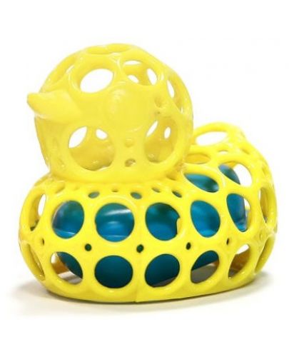 Бебешка играчка за баня Oball - Гумено пате, жълто - 1