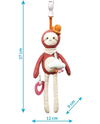 Образователна играчка за количка Babyono Play More - Ленивецът Леон - 9