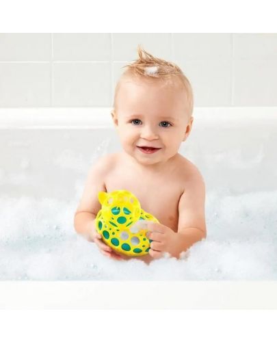 Бебешка играчка за баня Oball - Гумено пате, жълто - 2