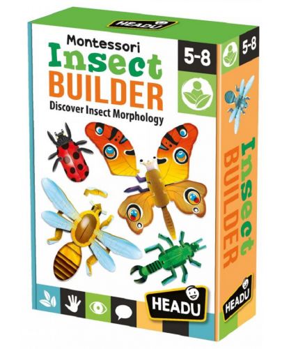 Образователна игра Headu Montessori - Строител на насекоми - 1