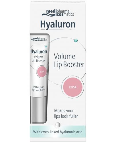 Medipharma Cosmetics Hyaluron Обемен филър за устни Rose, 7 ml - 2