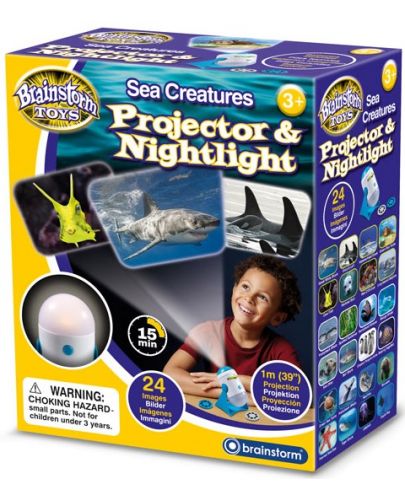 Образователна играчка Brainstorm - Проектор и нощна лампа, морски свят - 1