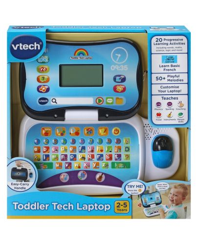 Образователна играчка Vtech - Лаптоп, син - 1