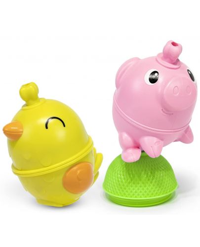 Образователна играчка Lalaboom - Farm Animal Tube Pig and Chick, 6 части - 2