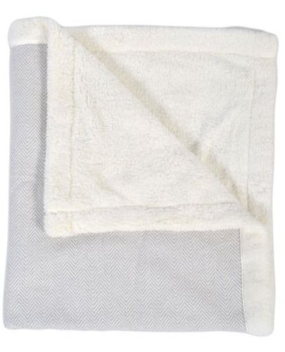 Одеяло Cangaroo - Pom Pom, 100 x 85 cm, сиво - 1