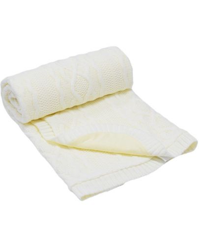 Бебешко плетено одеяло EKO - Екрю, 85 х 75 cm - 1