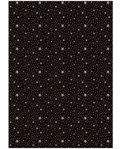 Опаковъчна хартия Apli - крафт, със звезди, 2 х 0.70 m, черна - 2