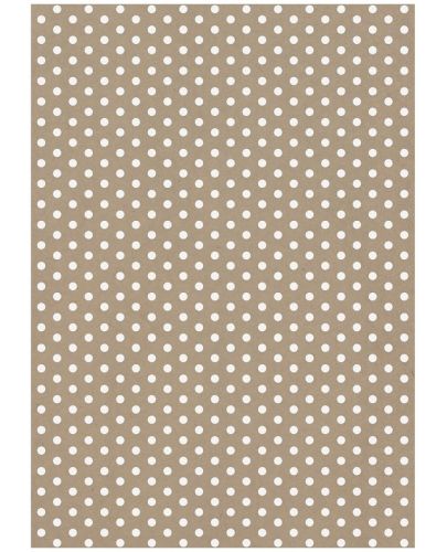 Опаковъчна хартия Apli - крафт, с бели точки, 2 х 0.70 m, бежова - 2