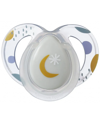 Ортодонтични  залъгалки Tommee Tippee - Night Time, 6-18 м, 2 броя, луна/дъжд - 2