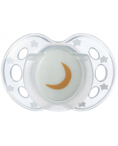 Ортодонтични залъгалки Tommee Tippee - Night Time, 18-36 м, 2 броя, луна/дъга - 2