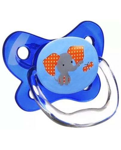 Ортодонтска залъгалка Dr. Brown`s - Пеперуда, 6m+, синя - 1