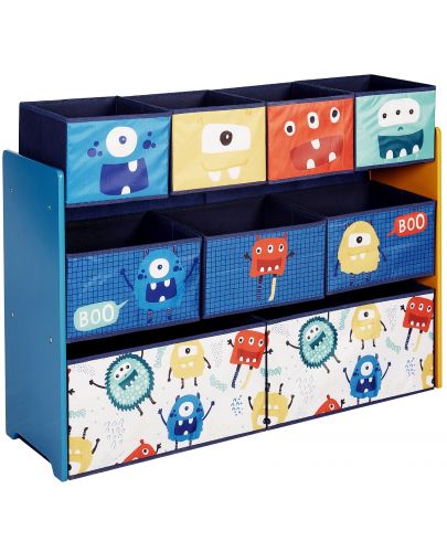 Органайзер-етажерка за играчки и книжки Ginger Home - Monster, с 9 кутии - 1