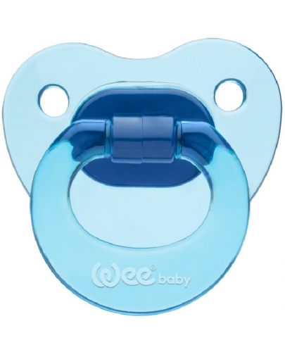 Ортодонтна залъгалка Wee Baby Candy,  0-6 месеца, синя - 1