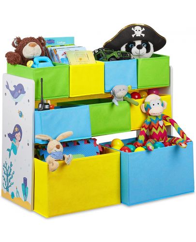 Органайзер-етажерка за играчки и книжки Ginger Home - Mermaid, с 9 кутии - 2