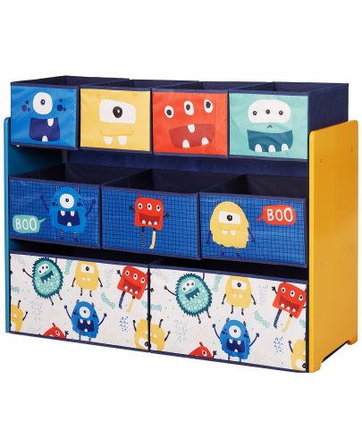 Органайзер-етажерка за играчки и книжки Ginger Home - Monster, с 9 кутии - 2