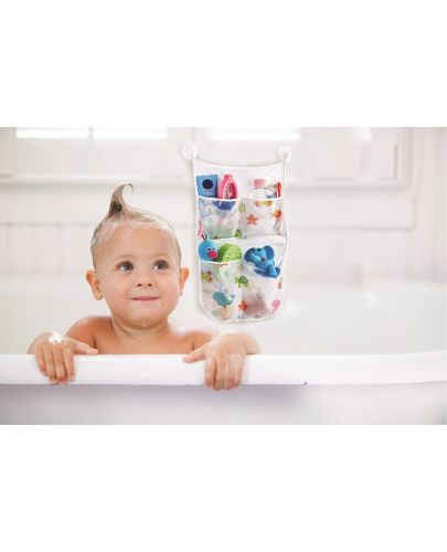 Органайзер за играчки за баня BabyJem - Бял, 27 x 43 cm - 3