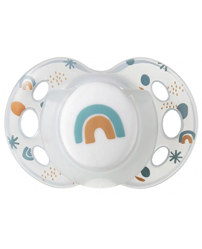 Ортодонтични залъгалки Tommee Tippee - Night Time, 18-36 м, 2 броя, луна/дъга - 4