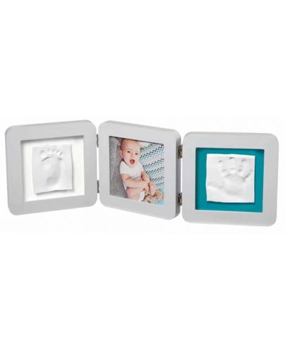 Рамка за снимка и 2 отпечатъка Baby Art - My Baby Touch, Пастелна - 2