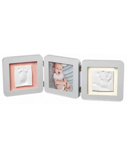 Рамка за снимка и 2 отпечатъка Baby Art - My Baby Touch, Пастелна - 1