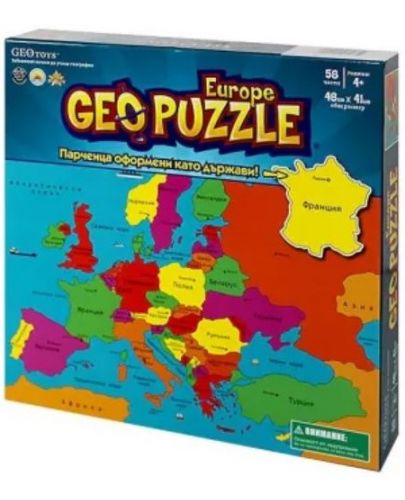 Пъзел GeoPuzzle Европа - 1