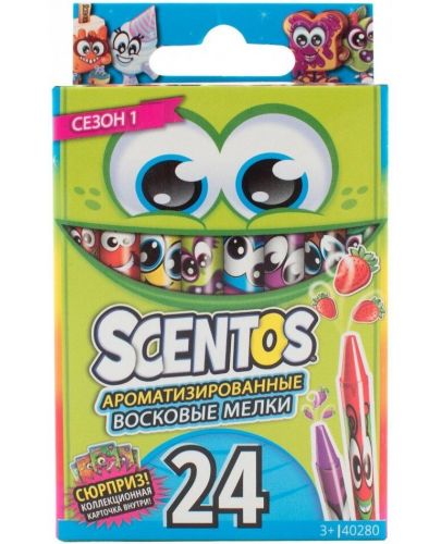 Пастели Scentos - ароматизирани, 24 цвята - 1