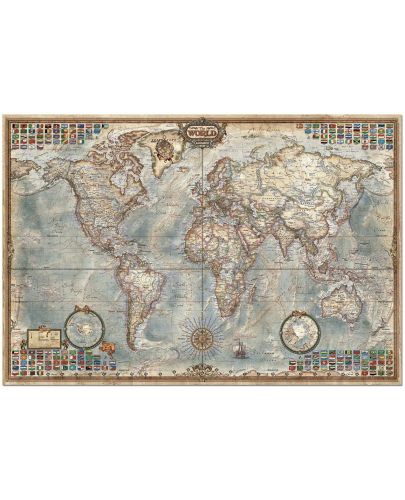 Пъзел Educa от 4000 части - Карта на света - 2