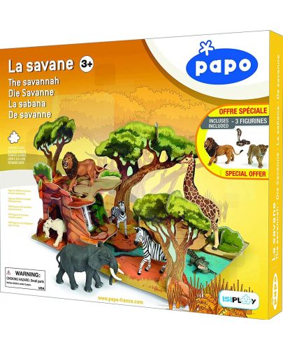 Сглобяем модел Papo Wild Animal Kingdom – Савана, с фигурки - 2