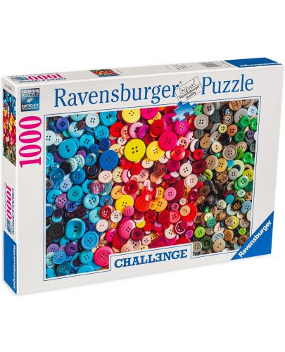 Пъзел Ravensburger от 1000 части - Цветни копчета - 1