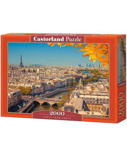 Пъзел Castorland от 2000 части - Париж от птичи поглед - 1