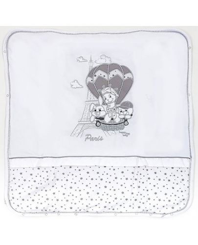 Памучно одеяло с пълнеж Bambino Casa - Paris, Bianco 80 х 85 cm - 1