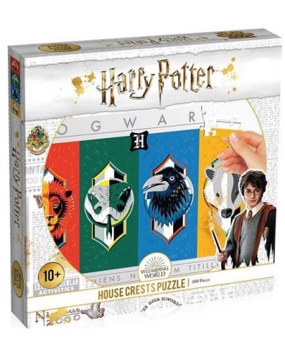 Пъзел Winning Moves от 500 части - Хари Потър, гербове на домовете - 1
