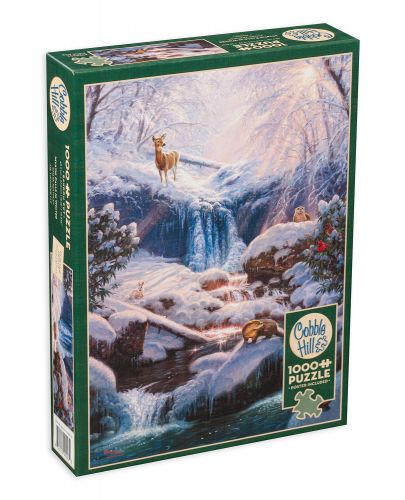 Пъзел Cobble Hill от 1000 части - Магичен зимен водопад - 1
