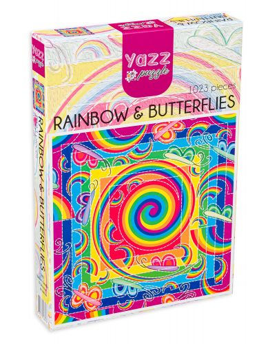 Пъзел Yazz Puzzle от 1023 части - Дъга и пеперуди - 1