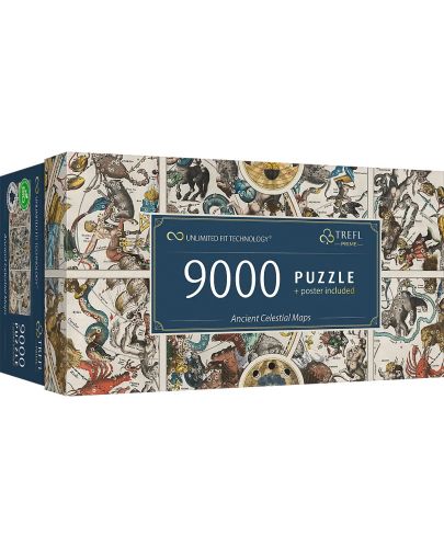 Панорамен пъзел Trefl от 9000 части - Антични небесни карти - 1