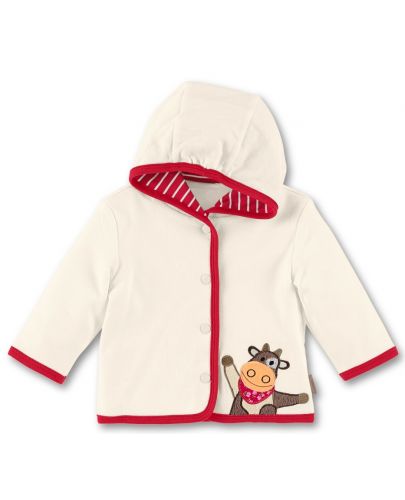 Памучно бебешко палтенце Sterntaler - С кравичка, 62 cm, 4-5 месеца - 1