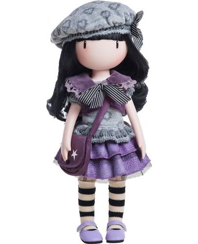 Кукла Paola Reina Gorjuss - Little Violet, с плетена рокля в лилаво, 32 cm - 1