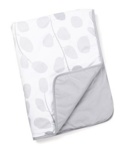Памучно одеяло Doomoo Dream, Leaves Grey, 75 x 100 cm - 1