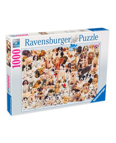 Пъзел Ravensburger от 1000 части - Колаж с кучета - 1