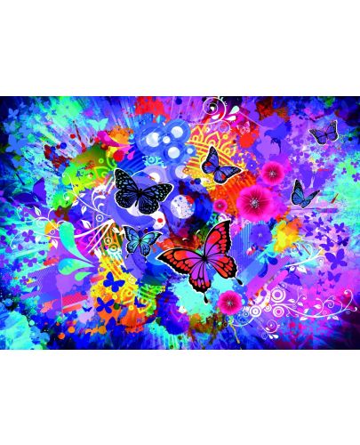 Пъзел Grafika от 1500 части - Пъстри цветя и пеперуди - 2