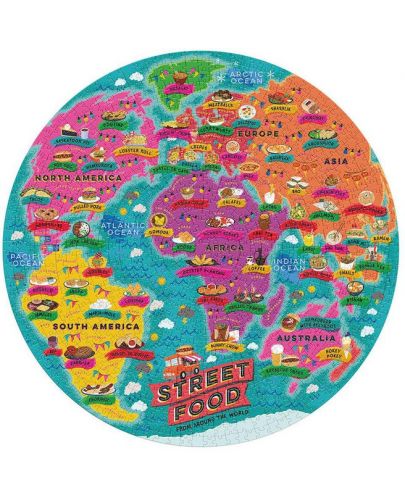 Пъзел Galison от 1000 части - Географска карта на храната - 2