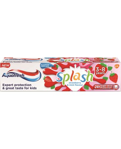 Aquafresh Паста за зъби Splash Strawberry, 3 - 8 години, 50 ml - 1