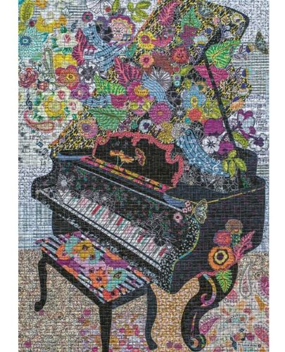 Пъзел Heye от 1000 части - Пиано с цветя - 2