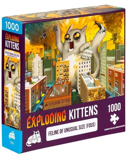 Пъзел Exploding Kittens от 1000 части - Котешки апокалипсис - 1
