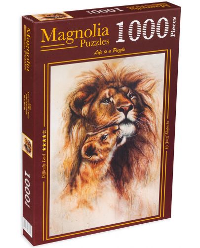 Пъзел Magnolia от 1000 части - Лъв и лъвче - 1