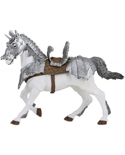 Фигурка Papo The Medieval Era – Конят на рицаря в броня - 1