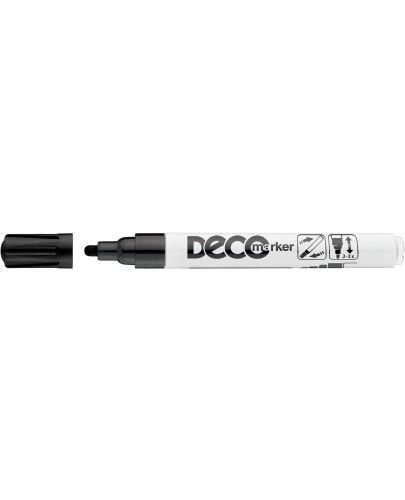 Перманентен маркер Ico Deco - объл връх, черен - 1
