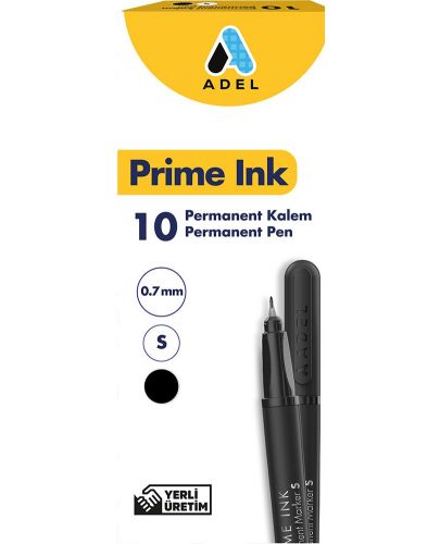 Перманентен маркер Adel - Prime Ink, S, Черен - 3